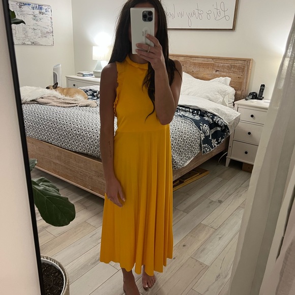 Tangerine Sleeveless Midi Dress - Picture 3 of 9